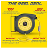 ReelWorks GUR024 14 AWG x 50' 13A 3 Grounded Outlets Mountable Retractable Extension Cord Reel New