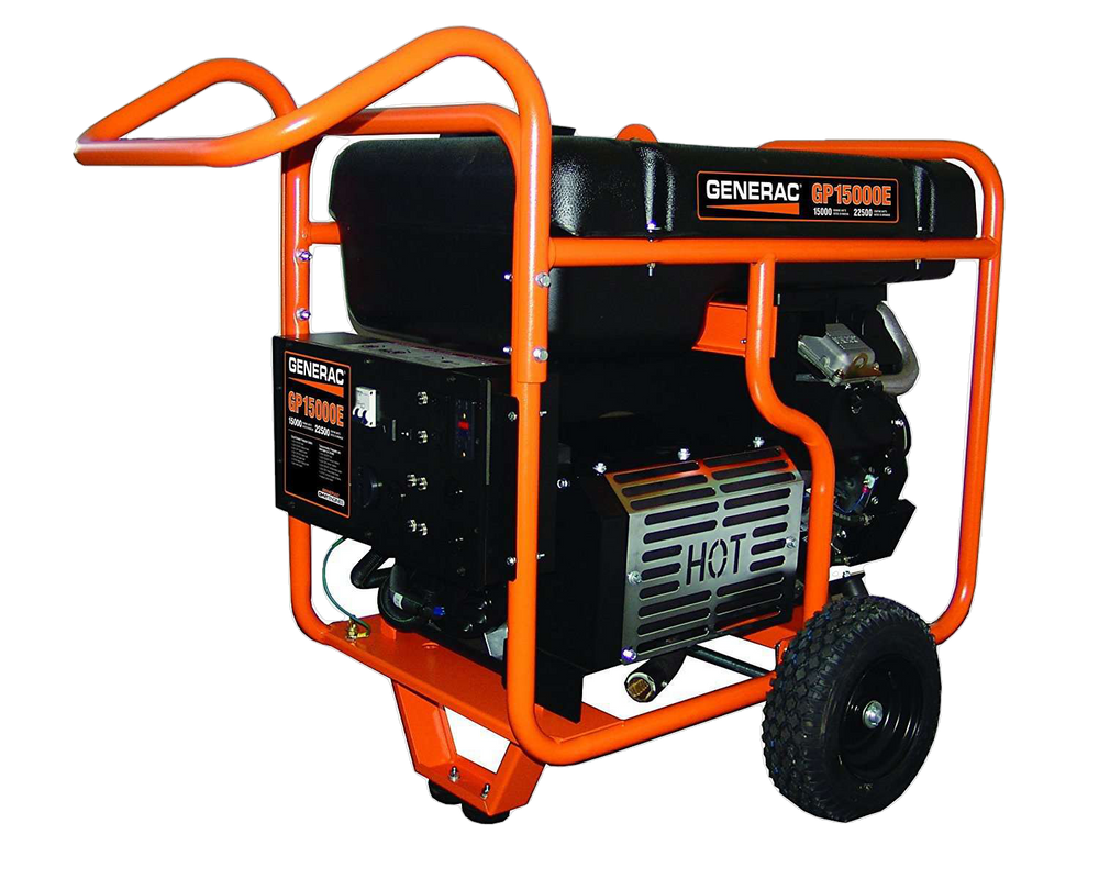 Generac GP15000E 15000W/22500W Gas Generator Electric Start Scratch & Dent