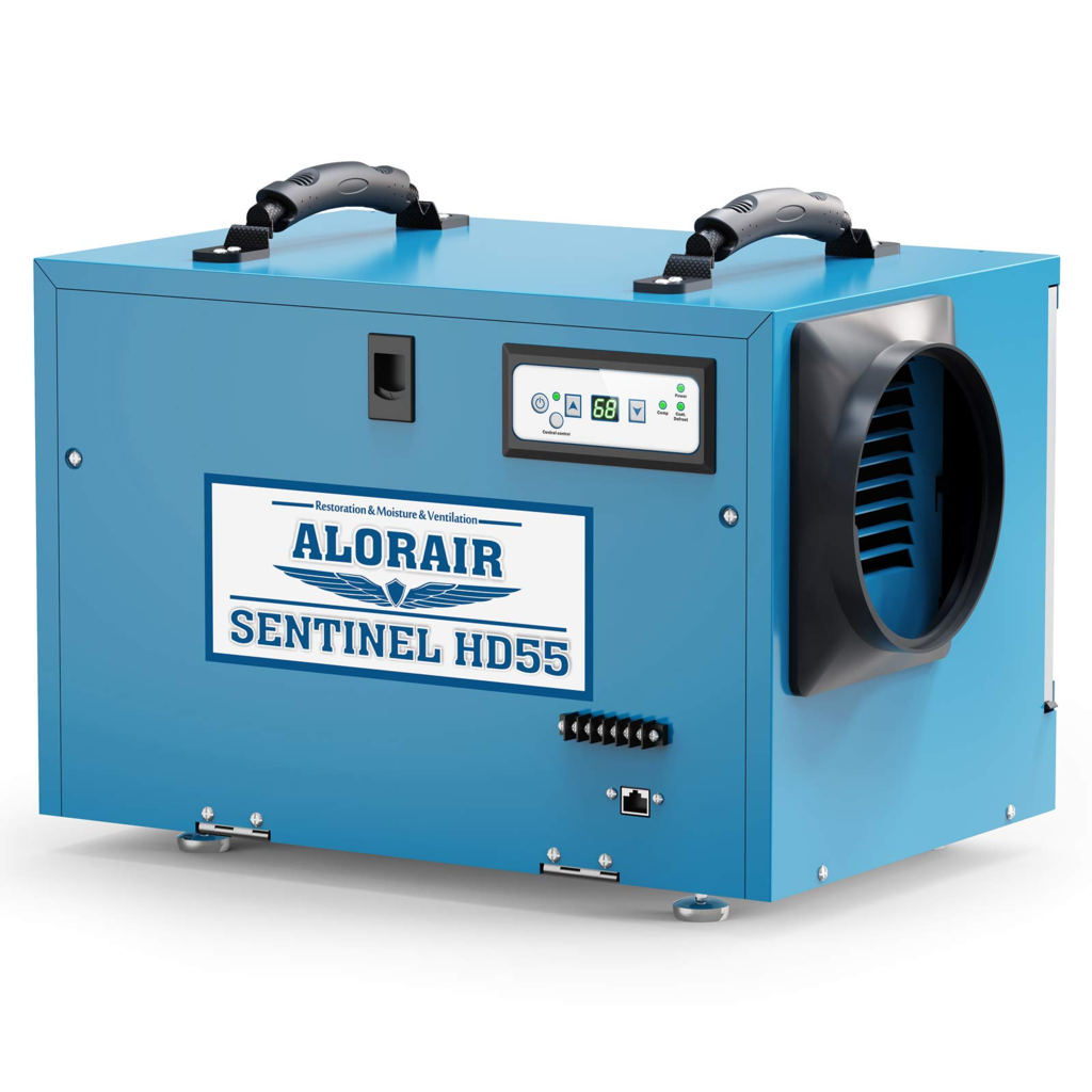 AlorAir HD55 Sentinel Basement/Crawlspace Dehumidifier 53 Pints Auto Defrost Blue New