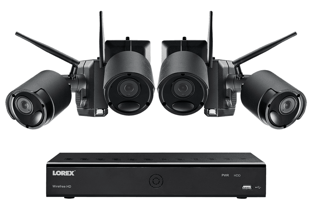 Lorex LWF2080B-64 Wire Free Battery Two-Way Audio 4 Camera 6 Channel Indoor/Outdoor Security Surveillance System New