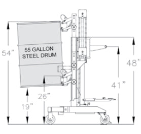 Wesco 240150 Gator Grip Standard Ergonomic Steel Drum Handler Capacity 650/1100 lbs New