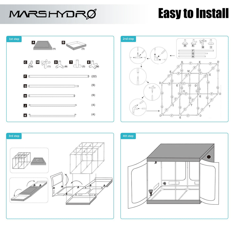 Mars Hydro Grow Tent 8' x 8' New