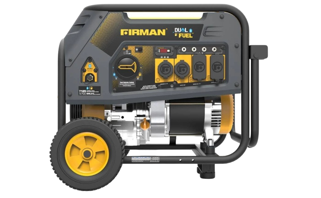 Firman H05752 5700W/7125W 30 Amp Recoil Start Dual Fuel Portable Generator New