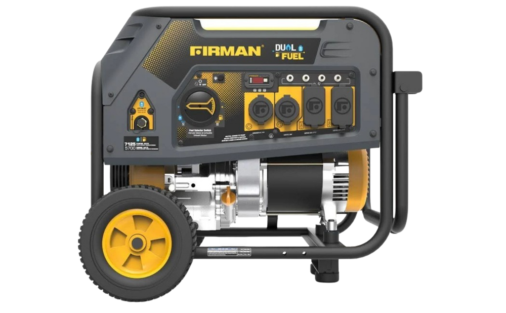 Firman H05752 5700W/7125W 30 Amp Recoil Start Dual Fuel Portable Generator New