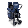 WonderFold Baby W4 Multi-Function Folding Quad Stroller Wagon with Removable Canopy and Seats Navy New