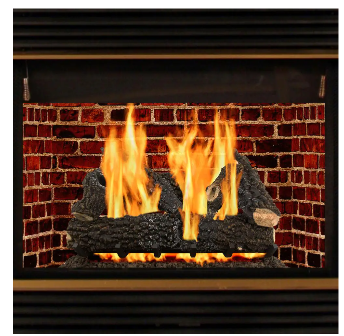 Pleasant Hearth Arlington Ash 30 in. Vented Gas Log Set New