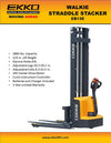 Ekko EB13E Full Powered Straddle Stacker 119" Height 2800 lbs. New