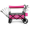 WonderFold Baby X2 Push/Pull 2-Passenger Double Stroller Wagon Pink New