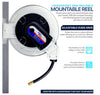 Alpha Works GUR031 Retractable Hose Reel 3/4" x 65' 300PSI Dual Arm Fuel/Air/Water 1" MNPT/FNPT Connections New