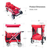 WonderFold Baby MJ04 Multi-Function Double Folding Stroller Wagon with Removable Canopy & 5-Point Harness Seats – Chariot Milioo New