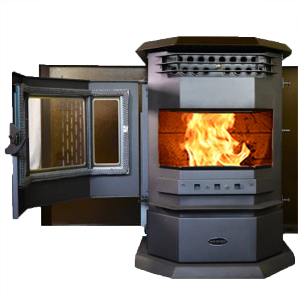 ComfortBilt HP22-SS 2,800 sq. ft. EPA Certified Auto Ignition Pellet Stove 55lb Hopper Brown New