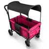 WonderFold Baby W1 Multi-Function Folding Double Stroller Wagon with Removable Canopy Fuschia Pink New