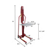 Pake Handling Tools PAKMS05 Winch Stacker Manual Work Positioner Truck 440lb Capacity 61" Lift Height New