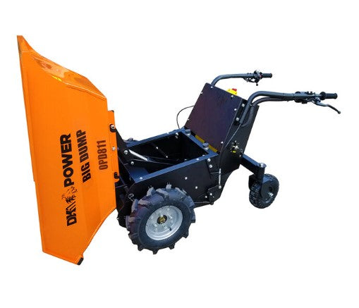 DK2 OPD811 8 cu. ft. 1100 lbs. Capacity Electric Powered Dump Cart with Auto-Stop Release and Brake New