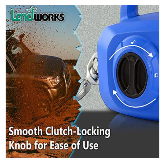 Landworks GUO036 48V 2Ah 1/2 Ton Capacity 20' Steel Braided Cable Electric Towing Winch New