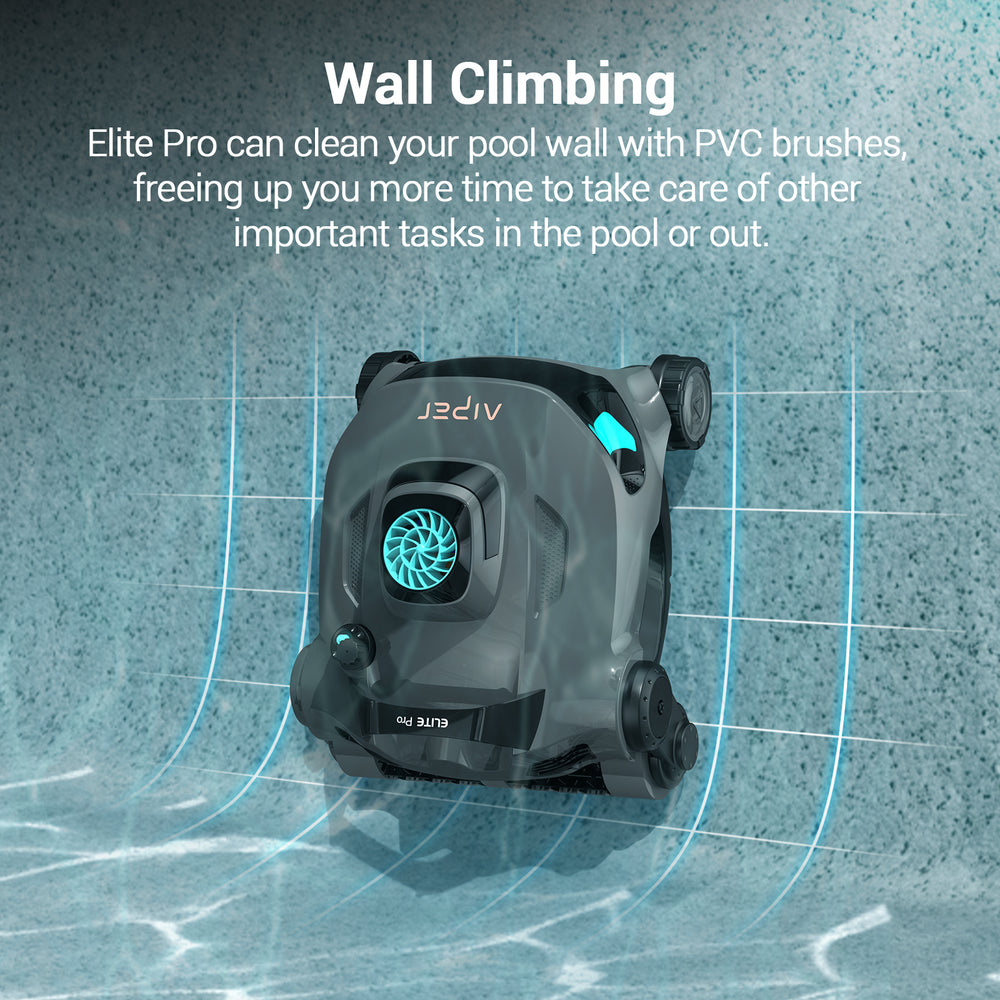 Aiper Elite Pro Wall Climbing Cordless Robotic Pool Cleaner Gray New