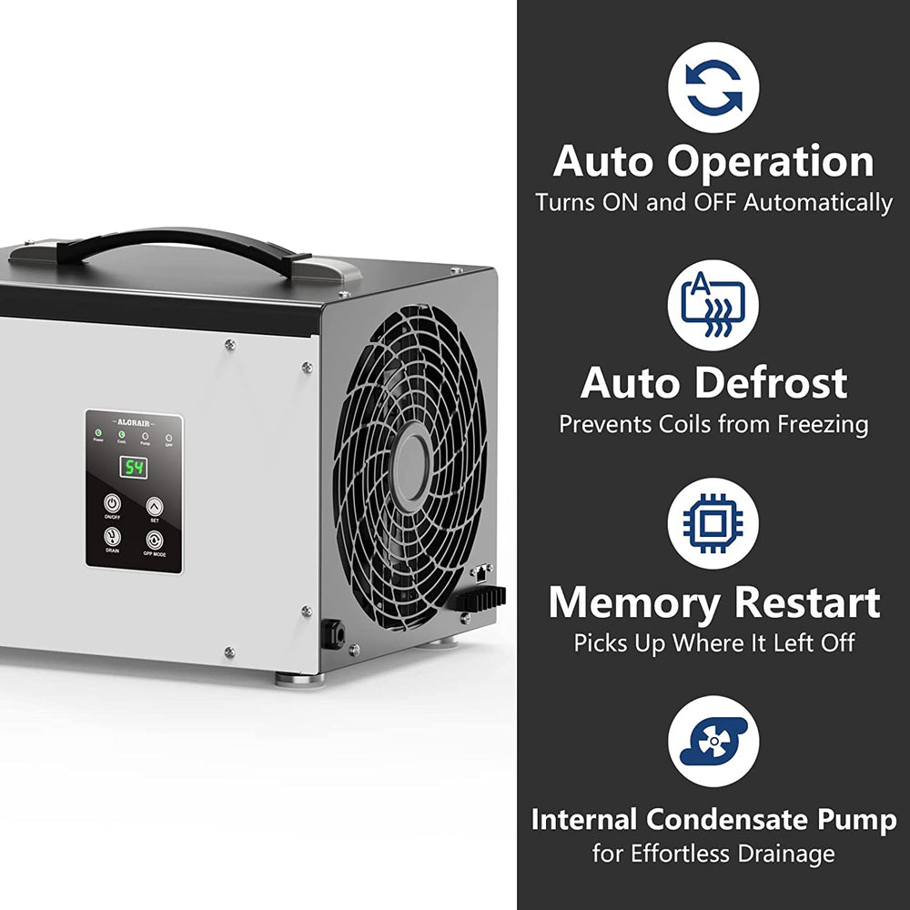 AlorAir Sentinel HD35P 70 PPD Crawl Space Dehumidifier 70 Pints 1000 Sq. Ft. with Pump Hose Memory Starting Auto Defrost New