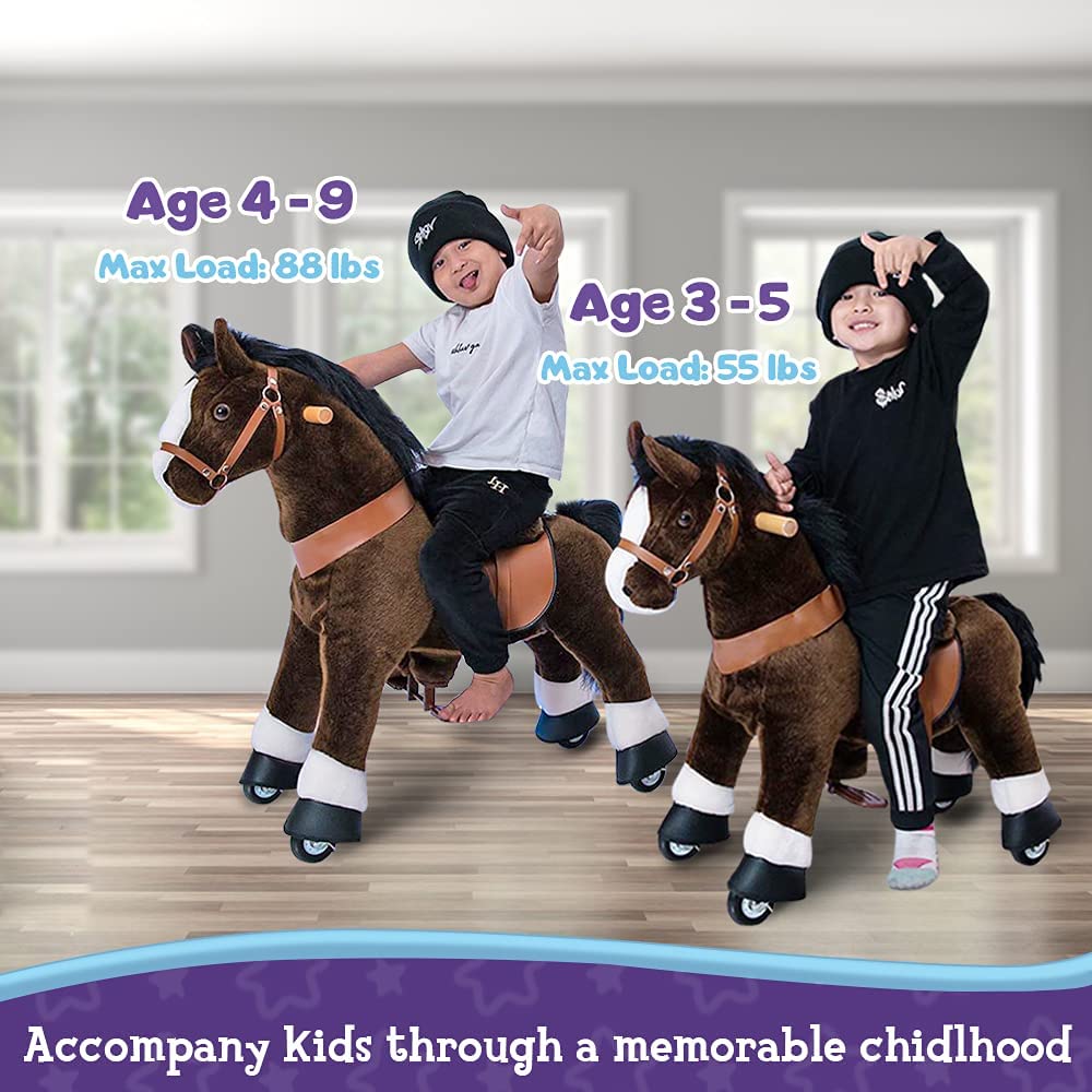 PonyCycle Ux421 Ride On Horse Chocolate Medium New