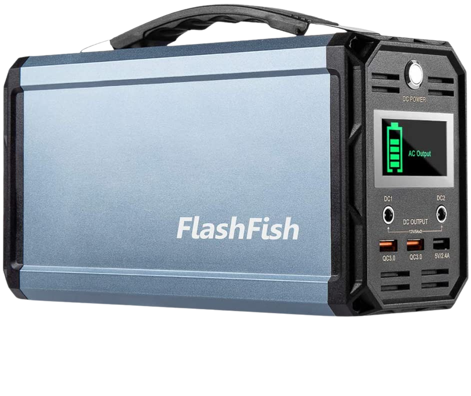 Flashfish 300W Portable Power Station 60000mah Solar Generator With 110V AC Outlet/DC 12V/QC USB Ports For CPAP Camp Travel New