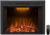 Valuxhome EF30T 33 in. 750/1500W Electric Fireplace Insert with Remote Overheating Protection and Fire Crackling Sound Black New