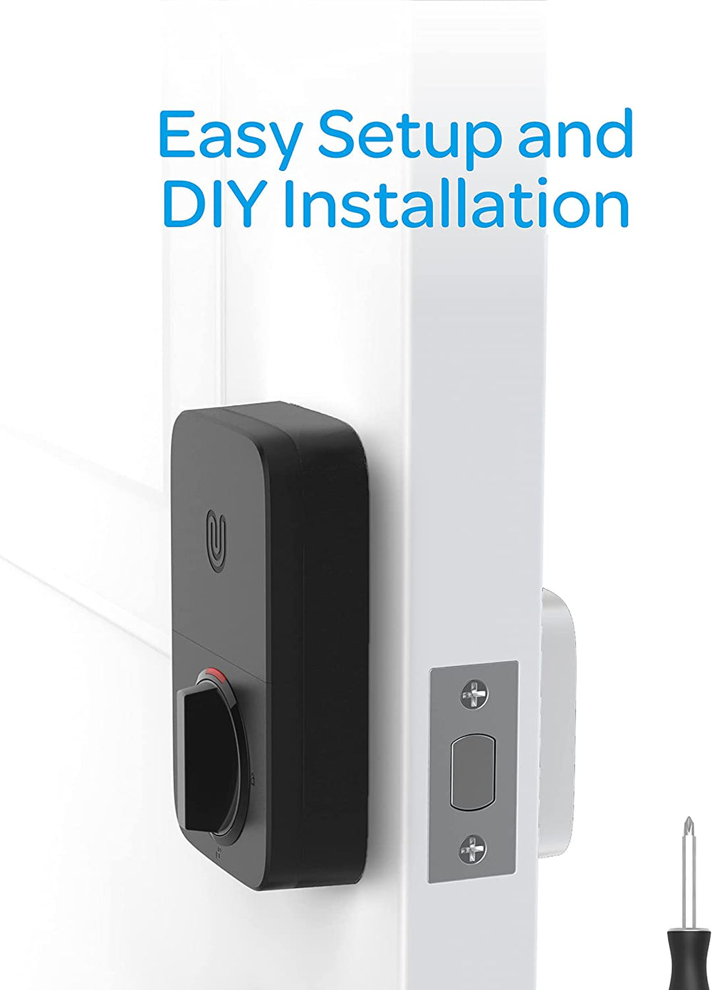 U-Tec U-BOLT-WIFI Bluetooth Enabled and Keypad Smart Deadbolt Door Lock in Black New