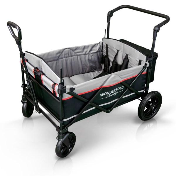 WonderFold Baby X4 Push/Pull 4-Passenger Stroller Wagon Black Open Box/Used