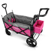 WonderFold Baby X2 Push/Pull 2-Passenger Double Stroller Wagon Pink New