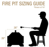 Pleasant Hearth Stargazer Deep Bowl 26 in. x 26 in. Square Steel Wood Fire Pit in Rubbed Bronze New