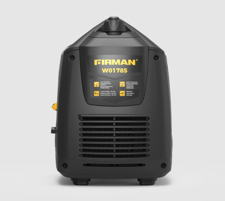 Firman W01785 1700W/2100W Gas Recoil Start Parallel Ready Inverter Generator With CO Alert New