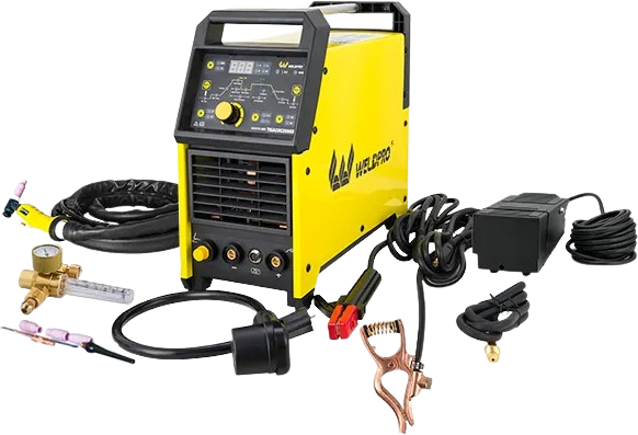 Weldpro TIGACDC200GD Digital TIG/Stick Welder With AC/DC KT26 Torch 200 Amp High Frequency Pulse L12008 New