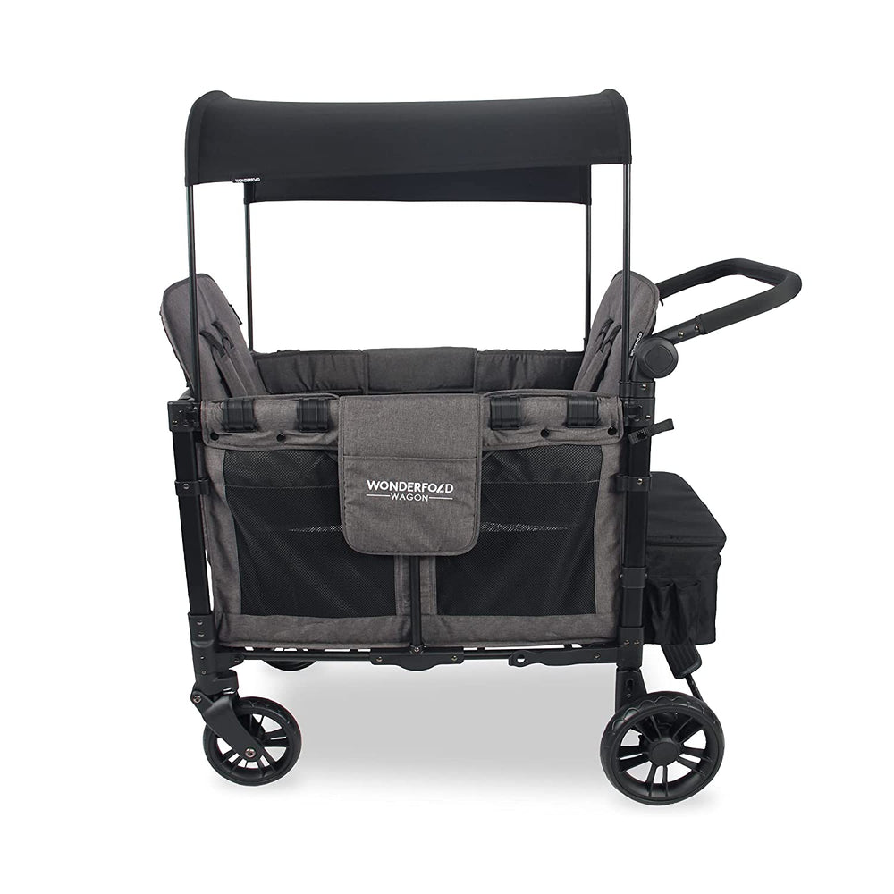 WonderFold W2 Elite Push/Pull 2-Passenger Stroller Wagon Gray New