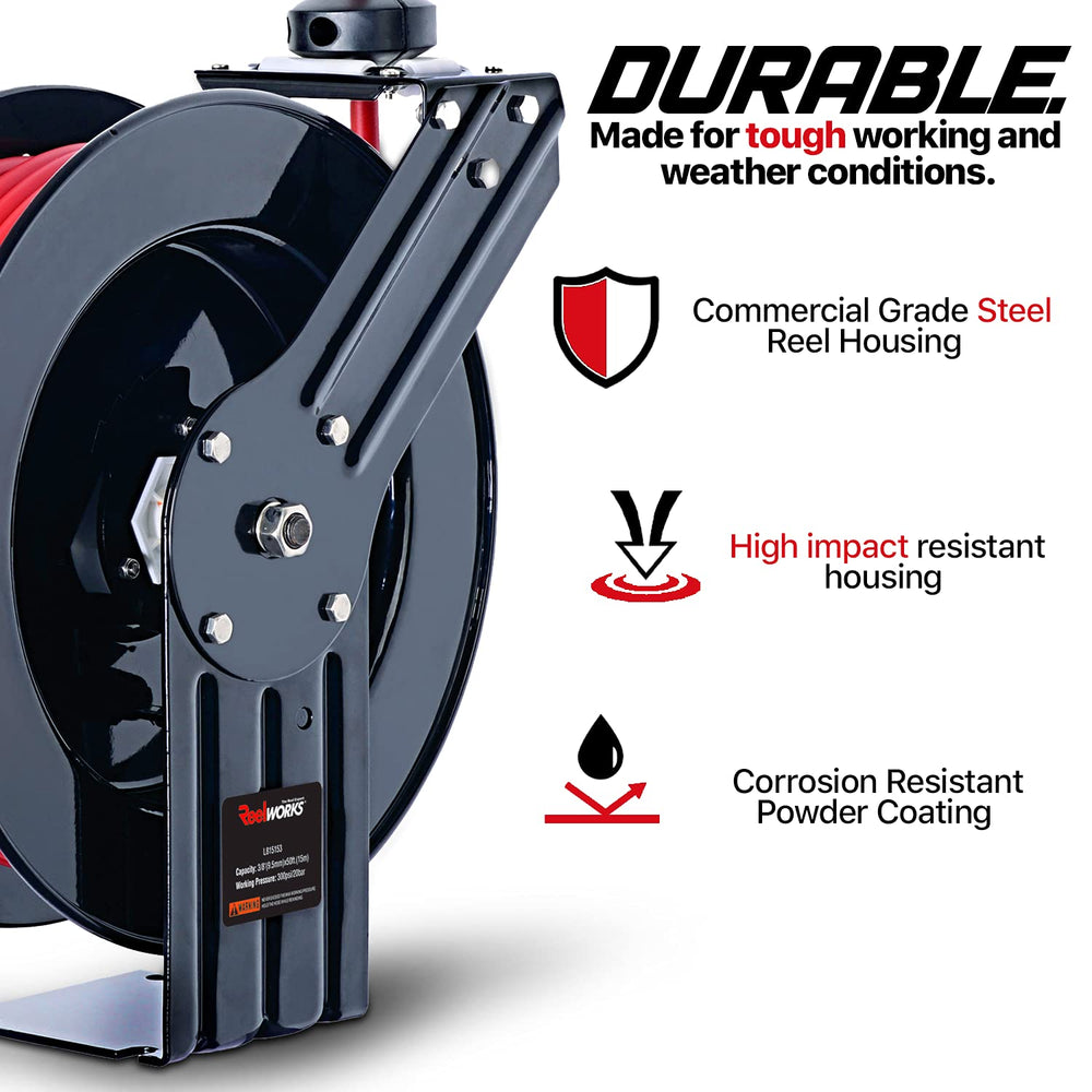 ReelWorks L815153A 300 PSI 3/8" x 50' Industrial Air Hose New