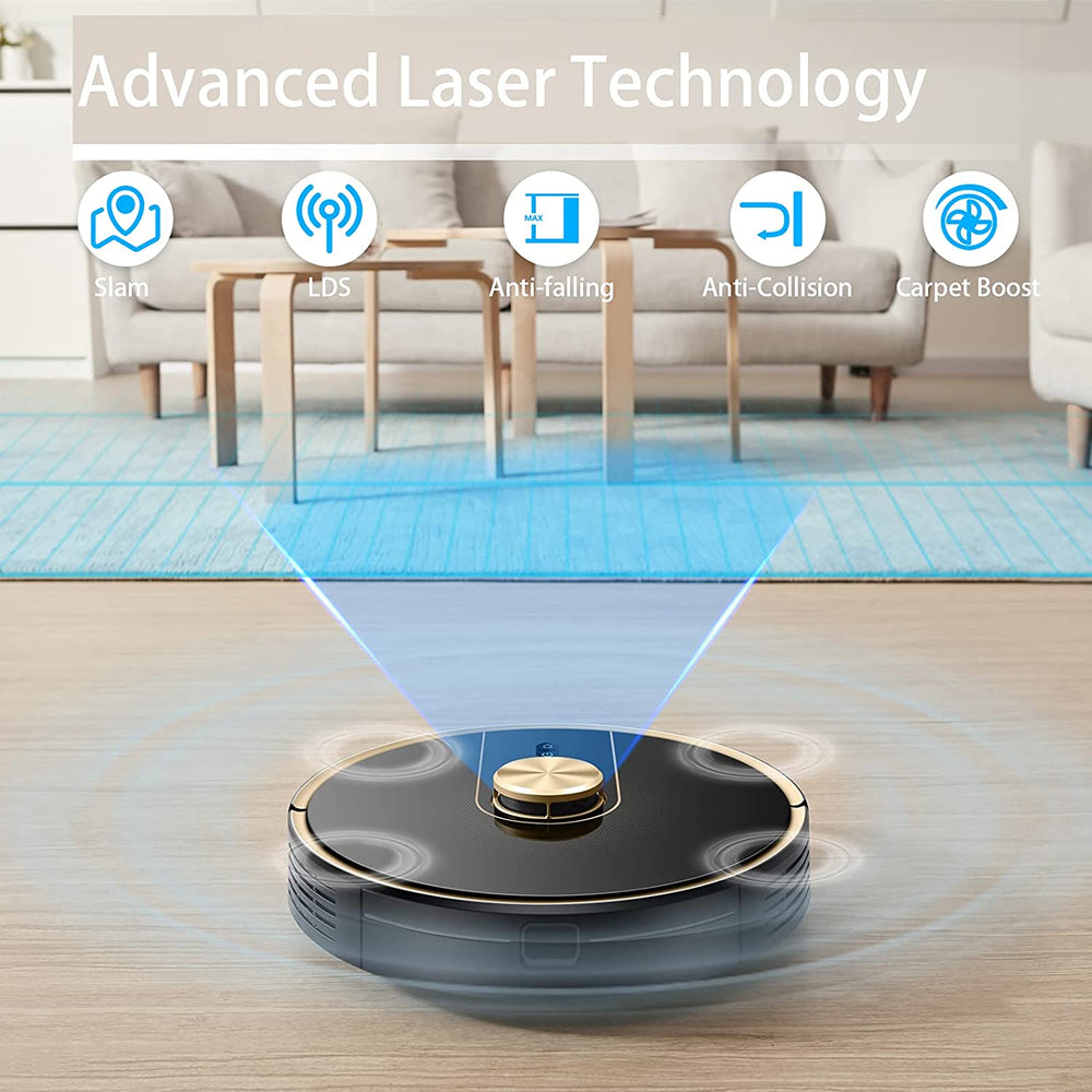 Uoni V980 Plus Robot Vacuum Cleaner with Self-Emptying Dustbin New