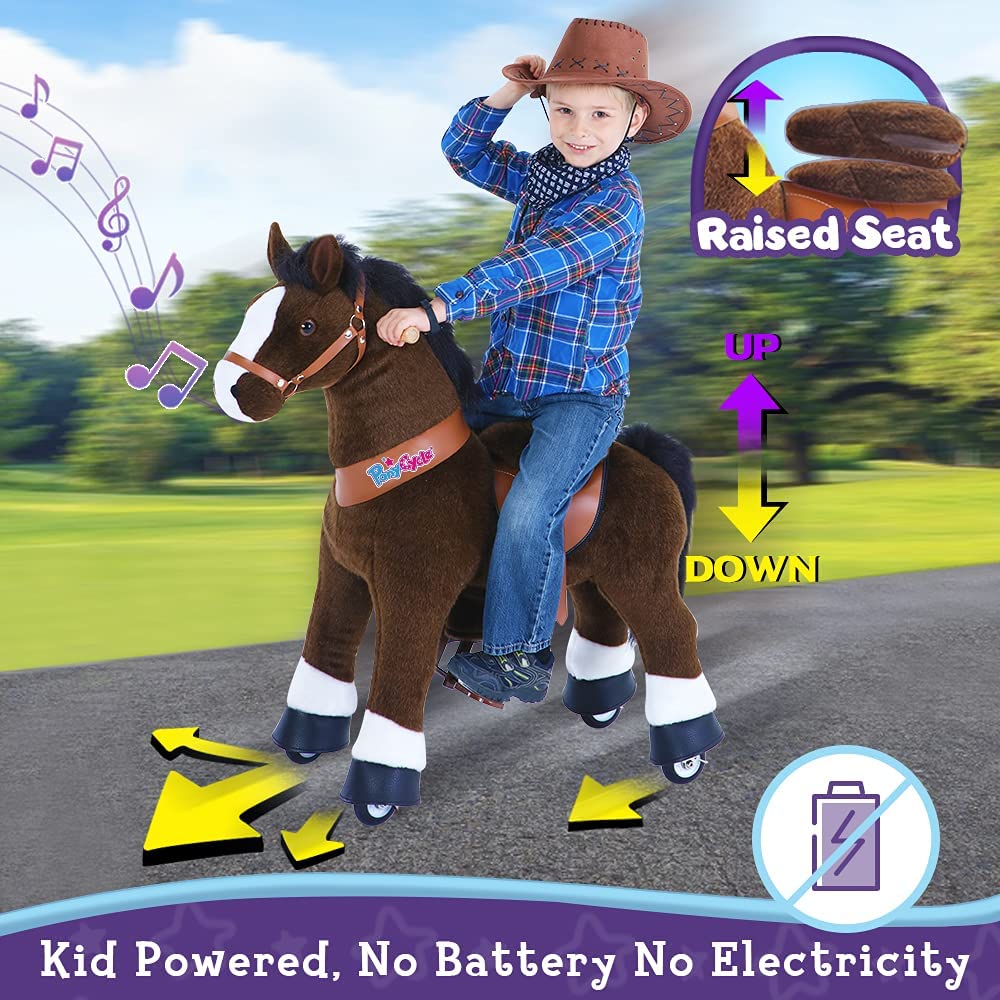 PonyCycle Ux421 Ride On Horse Chocolate Medium New