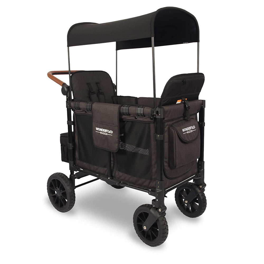 WonderFold W2 Luxe Push/Pull 2-Passenger Stroller Wagon Black New