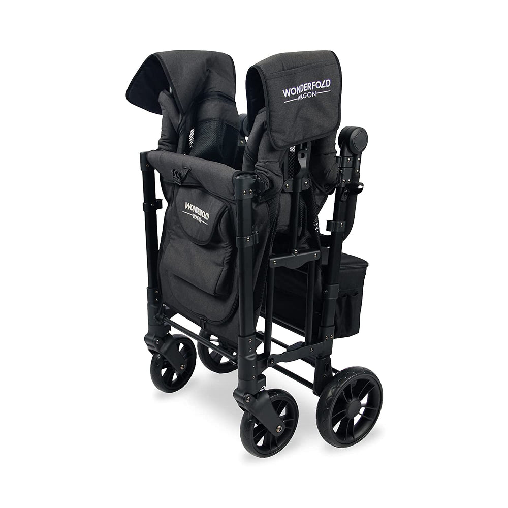 WonderFold W2 Elite Push/Pull 2-Passenger Stroller Wagon Black New