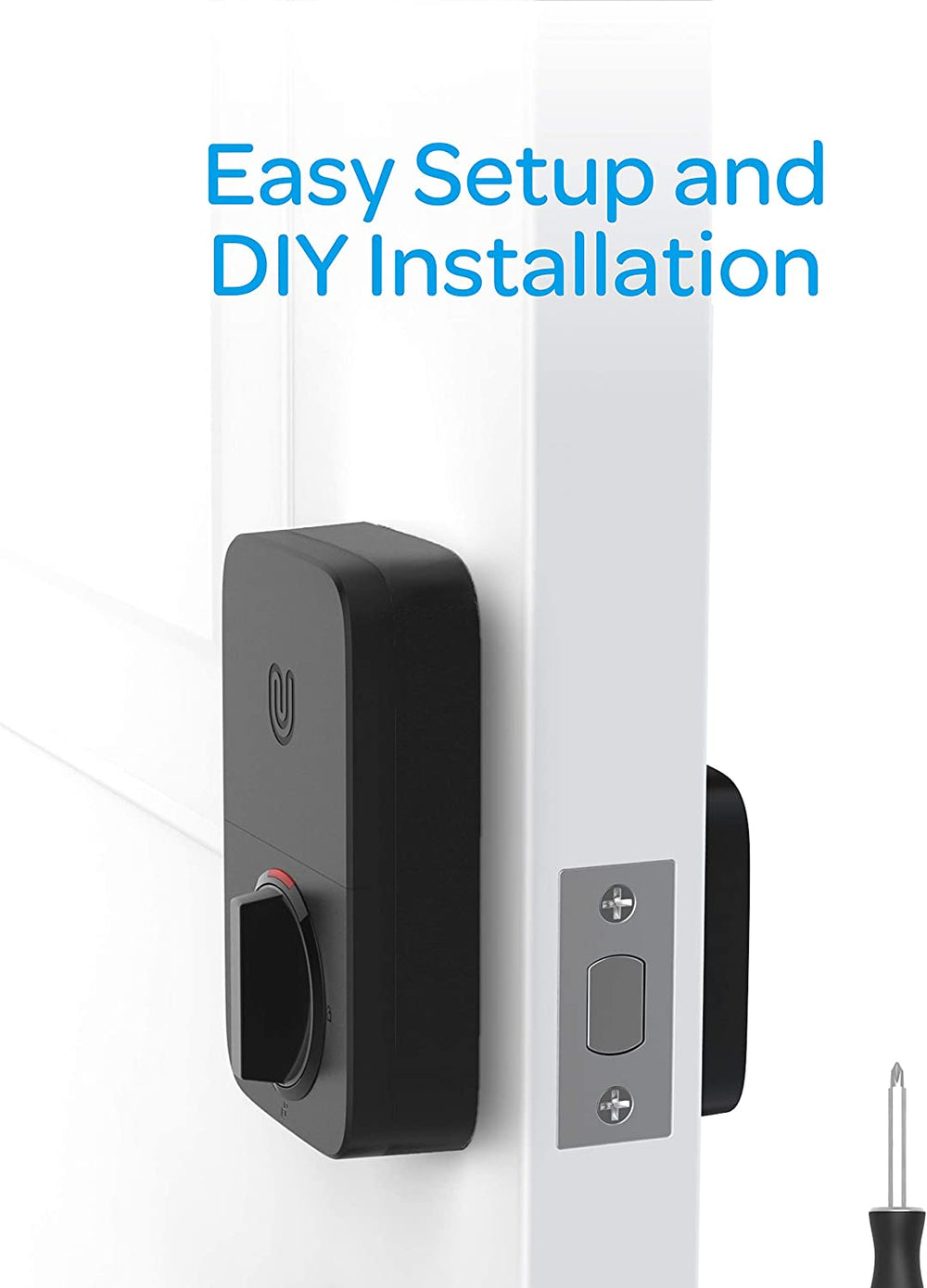 U-Tec U-BOLT 5-in-1 Bluetooth Enabled Fingerprint and Keypad Smart Deadbolt Door Lock in Black New