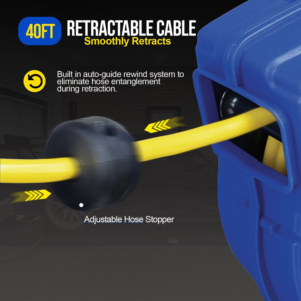 Goodyear 12 AWG x 40' Retractable Extension Cord Reel New