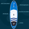 Freein 10' Inflatable Ocean SUP Stand Up Paddle Board Package Dual Action Pump Camera Mount Blue New