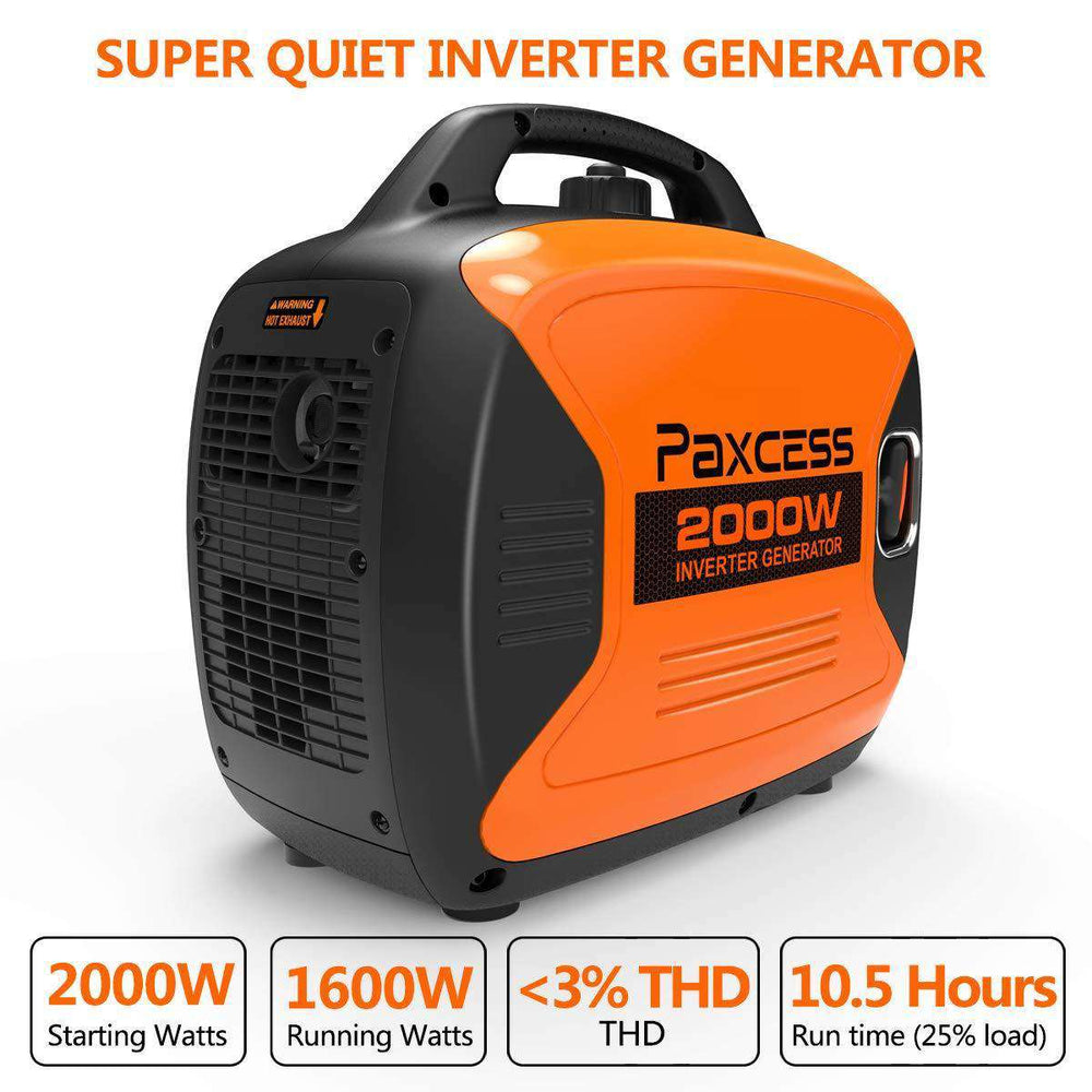 Paxcess P2000i 1600W/2000W Super Quiet Portable Gas Inverter Generator New