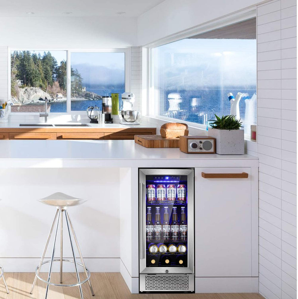 Antarctic Star W74C 15 Inch Beverage Refrigerator with Digital Memory Temperature Control New