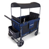 WonderFold W4 Elite Push/Pull 4-Passenger Quad Stroller Wagon Navy New