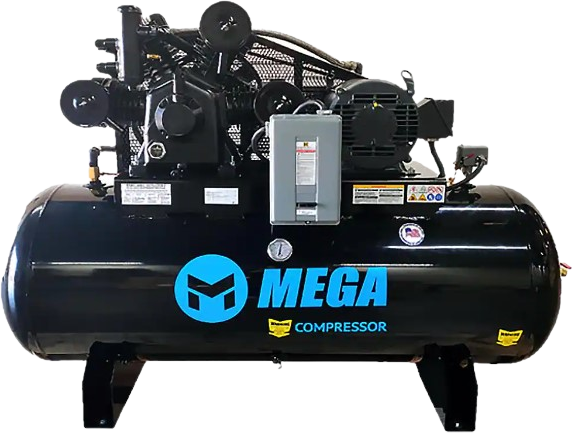 Mega Compressor MP-10120H3-U460 Air Compressor 120 Gallon 10 HP 175 PSI Electric Start New