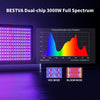 BESTVA 4000W Double Chips LED Grow Light Full Spectrum 12 Band Grown Lamp for Greenhouse Hydroponic Indoor Veg and Flower New