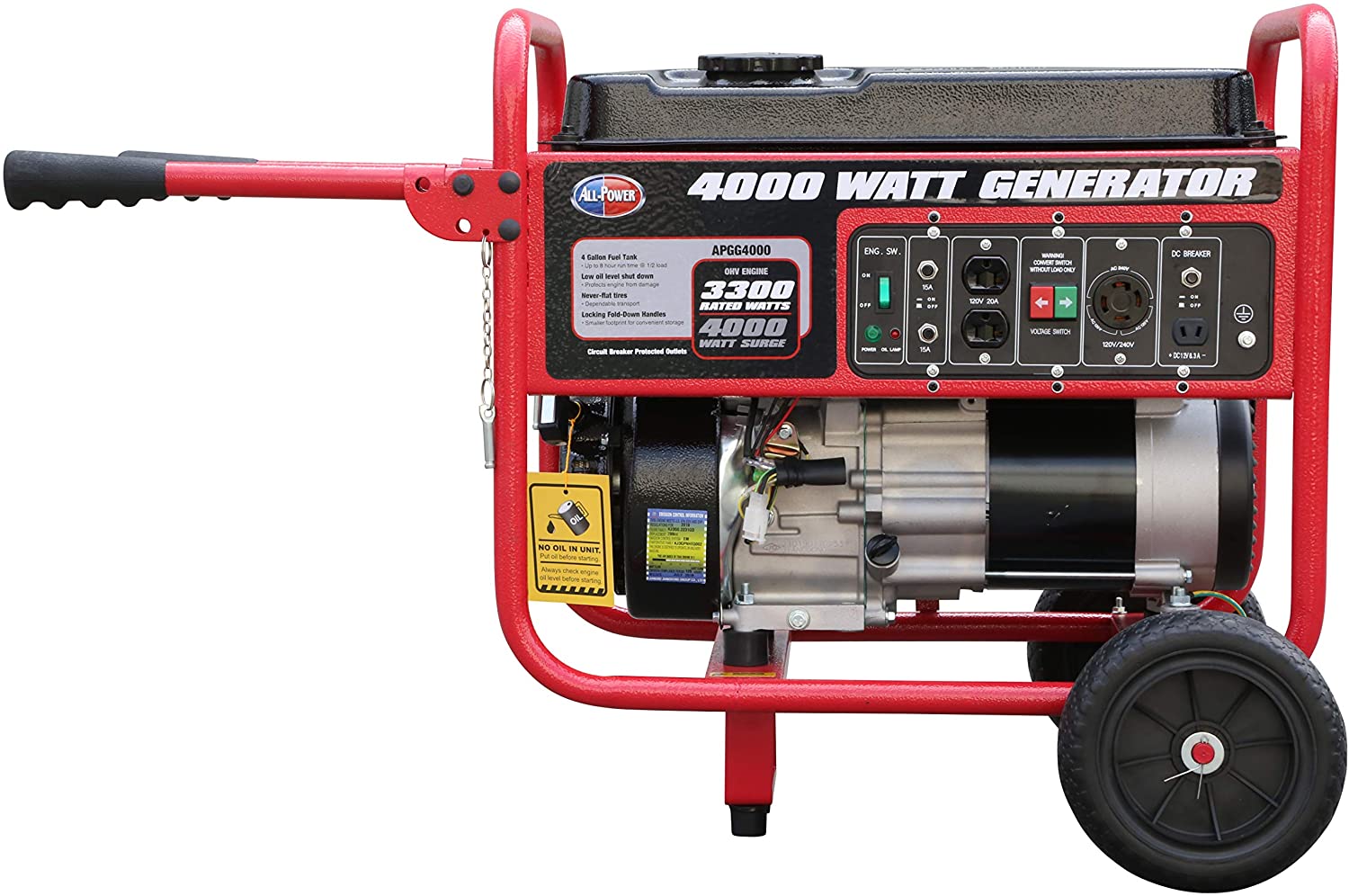 All Power America APGG4000 3300W/4000W Portable Gas Generator New