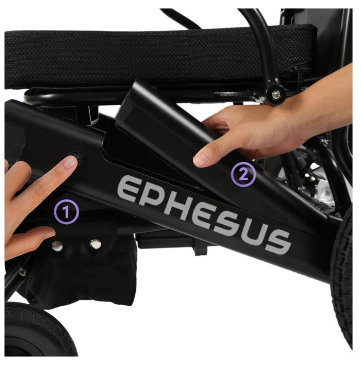 Ephesus E9 Folding Electric Wheelchair 4 mph 15.5 Mile Long Range New