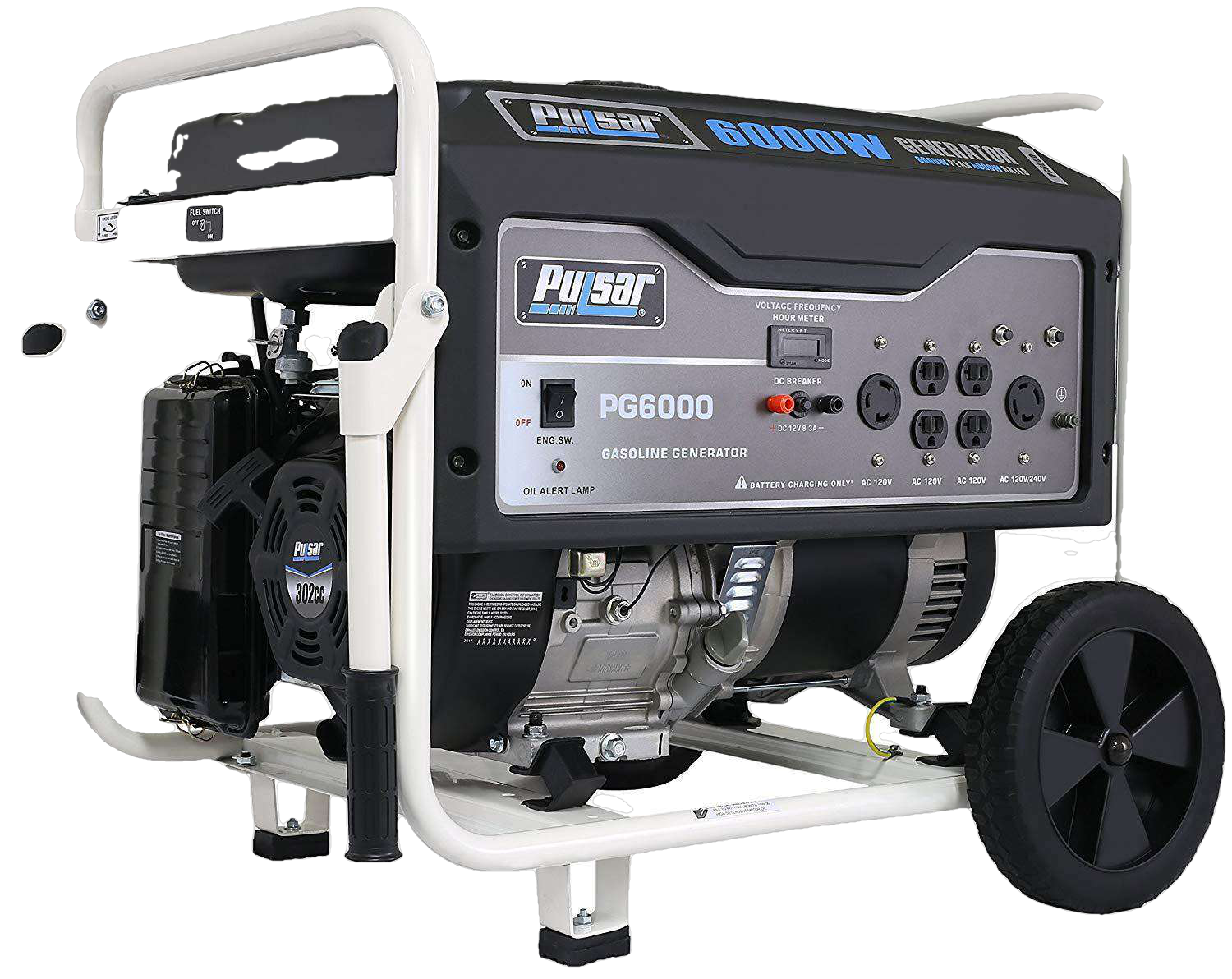 Pulsar PG6000 5000W/6000W Recoil Start Gas Portable Generator New