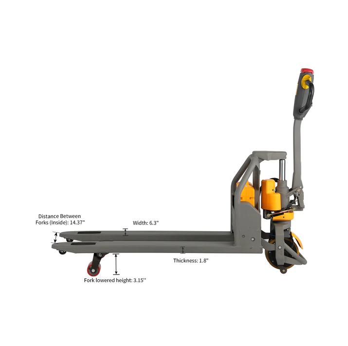 Apollolift A-1018 Battery Powered Pallet Truck 3300 lbs Capacity 48" x 27" New