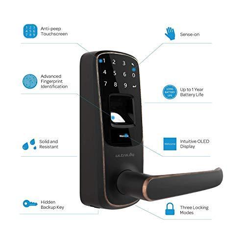 U-Tec UL3 BT (2nd Gen) Smart Lever Lock in Aged Bronze New