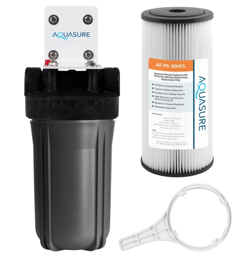 Aquasure AS-FS-30PS Fortitude V2 Series High-Flow Whole House Pleated Sediment Water Filter 30 Micron New